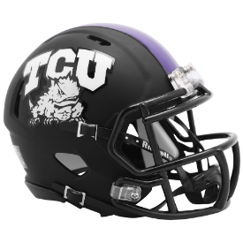 Riddell TCU Horned Frogs 2019 Matte Black Speed Mini Helmet
